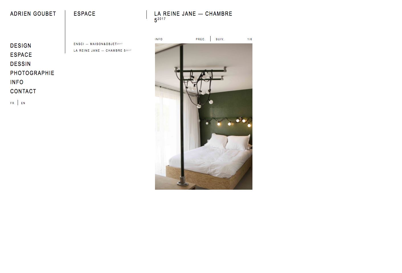 Adrien Goubet, website — Lisa Sturacci Graphiste
