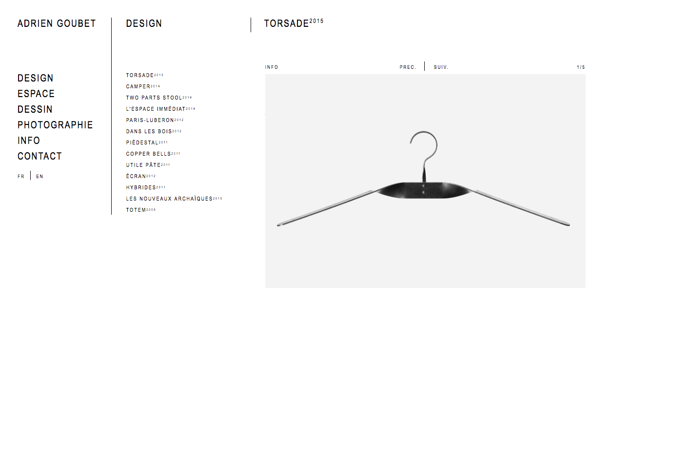 Adrien Goubet, website — Lisa Sturacci Graphiste