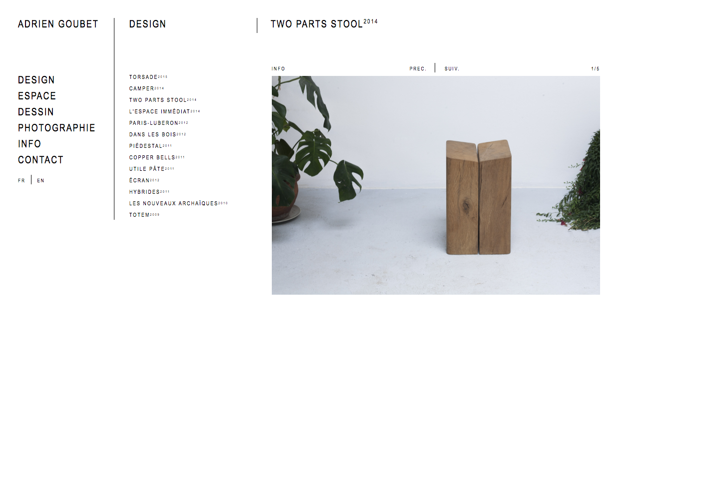 Adrien Goubet, website — Lisa Sturacci Graphiste
