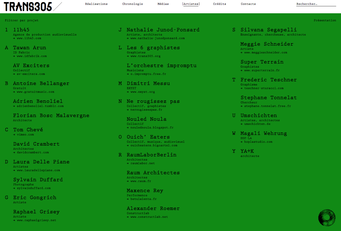 Trans305 website — Lisa Sturacci Graphiste