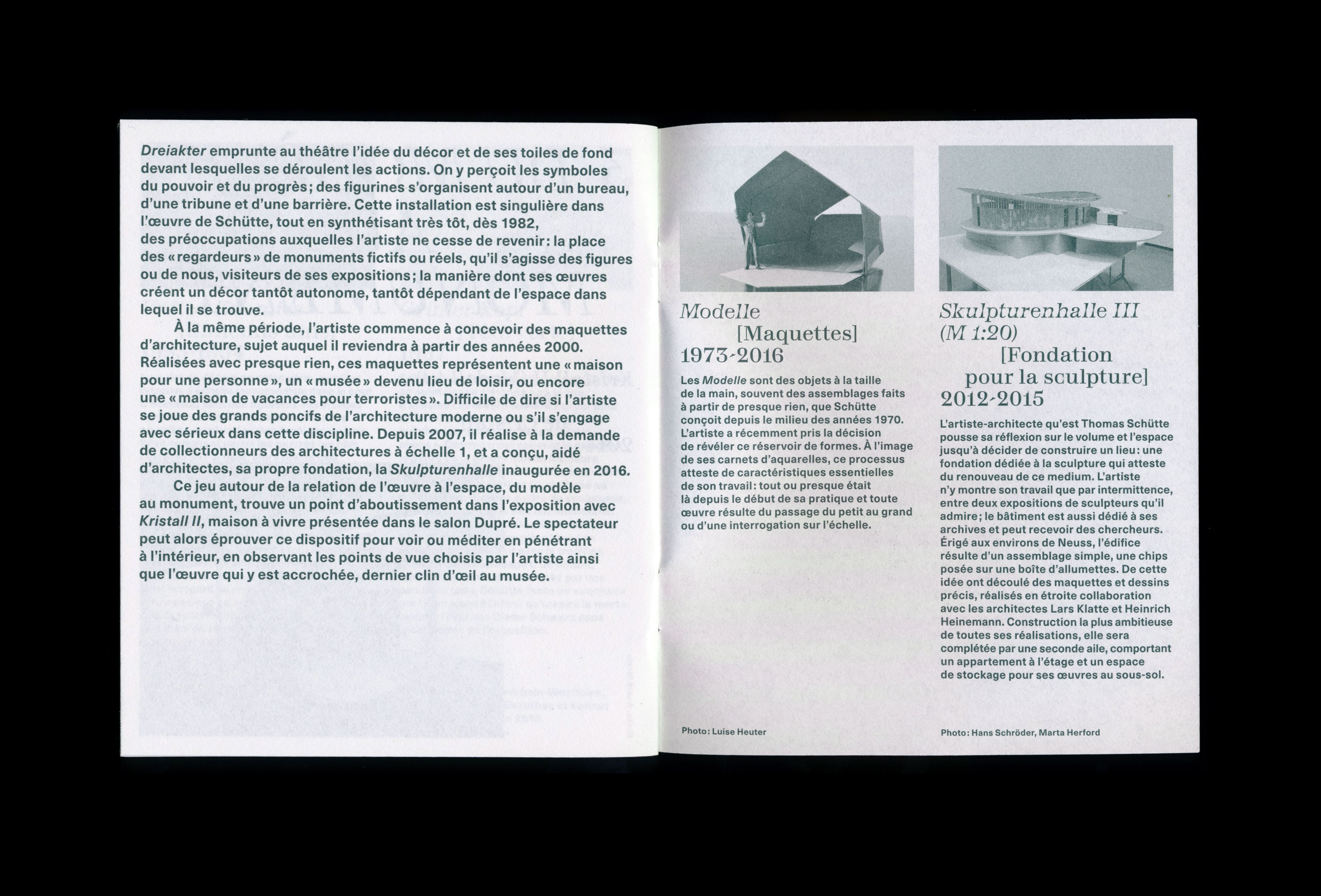 Thomas Schütte, Monnaie de Paris (booklet) — Lisa Sturacci Graphiste