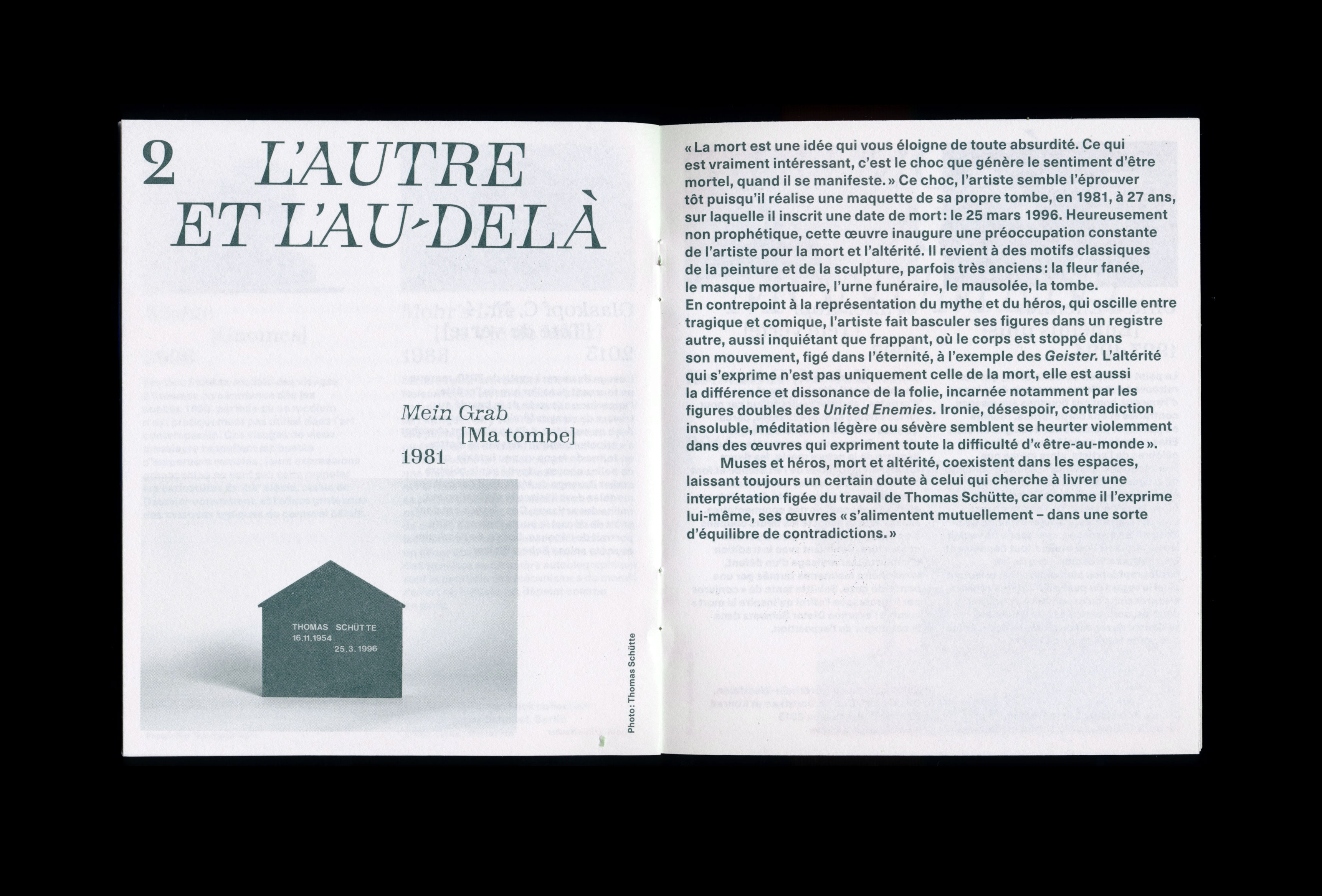 Thomas Schütte, Monnaie de Paris (booklet) — Lisa Sturacci Graphiste