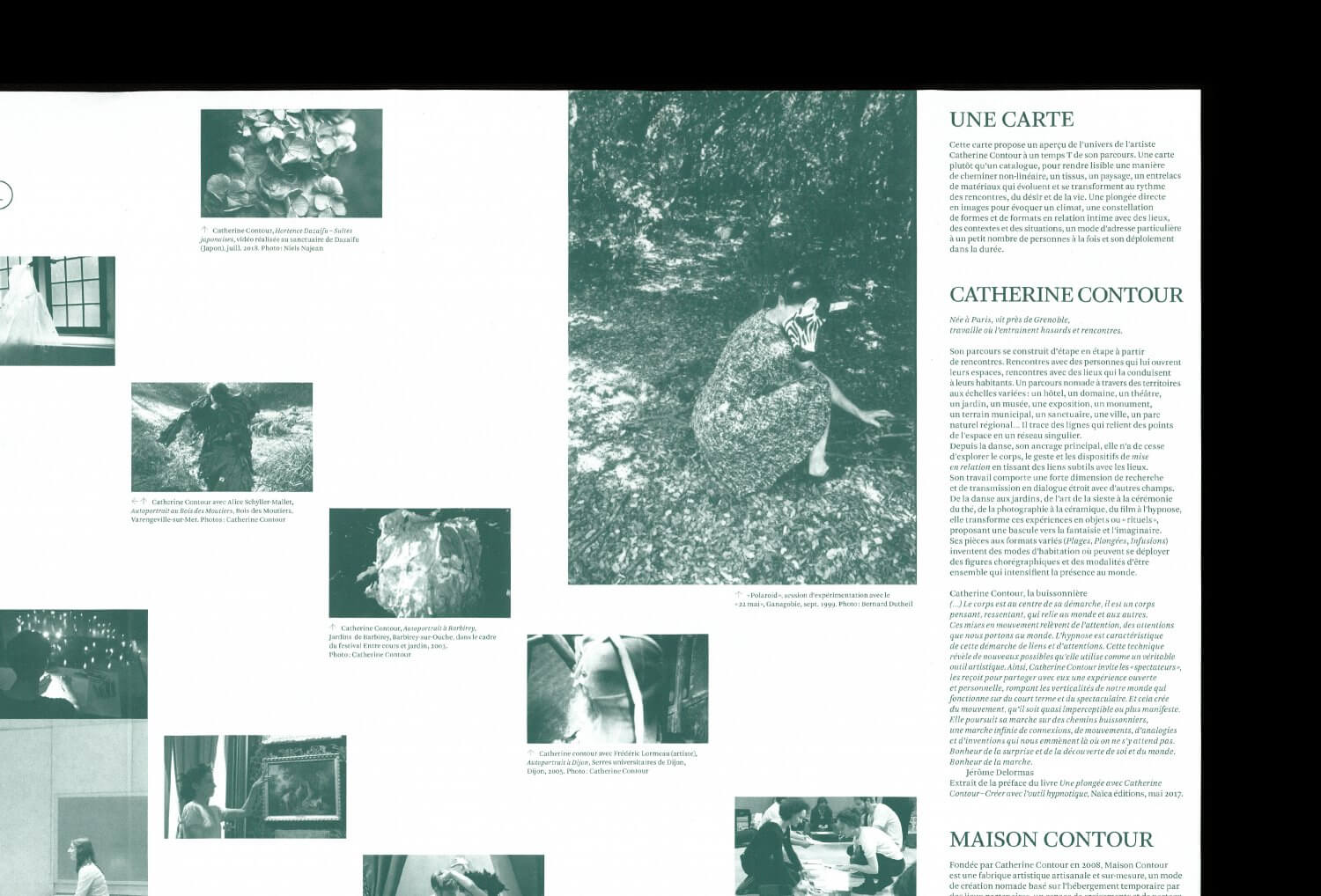 Catherine Contour: carte de position artistique 1 & 2 — Lisa Sturacci Graphiste
