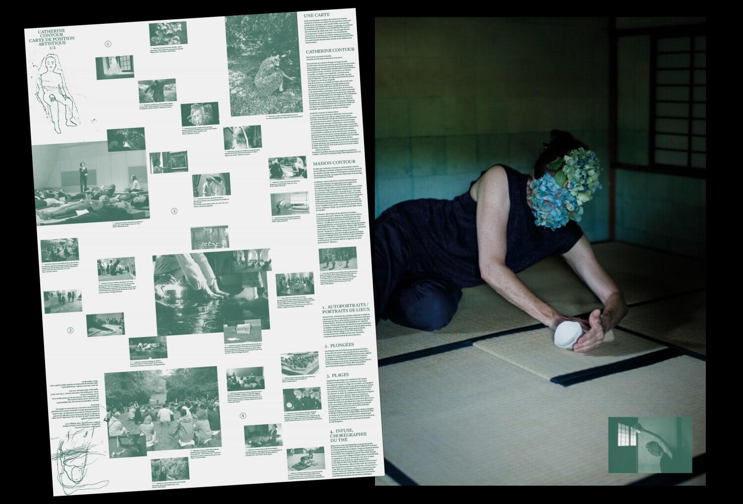 Catherine Contour: carte de position artistique 1 & 2 — Lisa Sturacci Graphiste