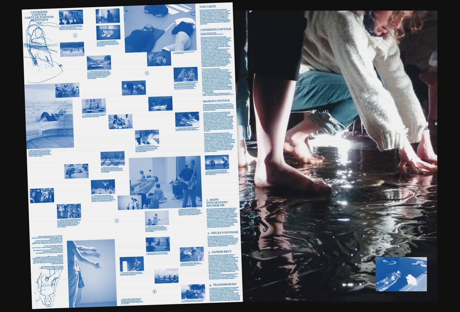 Catherine Contour: carte de position artistique 1 & 2 — Lisa Sturacci Graphiste