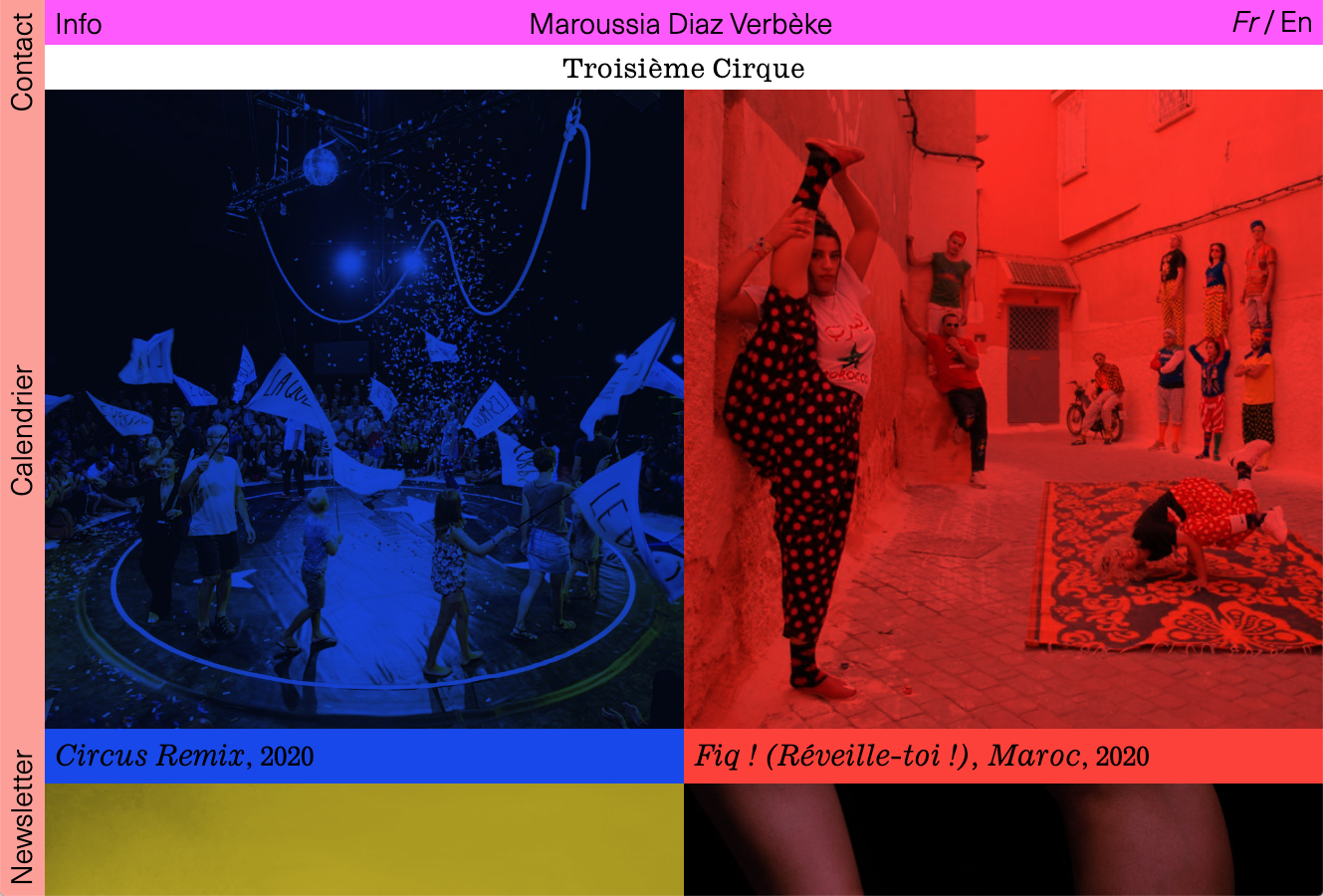 Troisième Cirque, website — Lisa Sturacci Graphiste