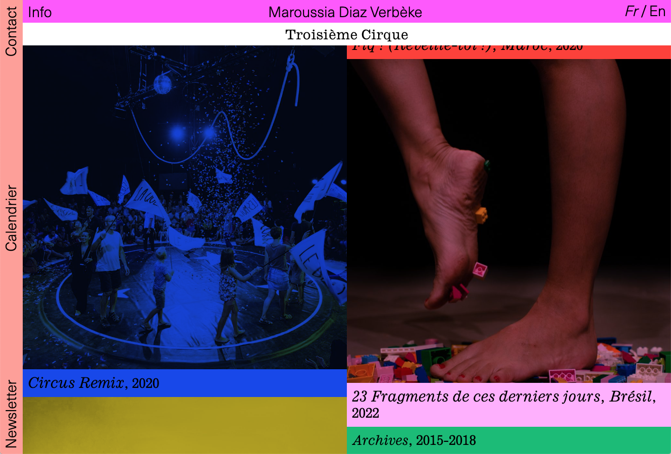 Troisième Cirque, website — Lisa Sturacci Graphiste