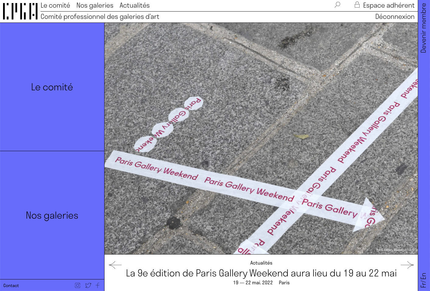 Comité professionnel des galeries d’art — Lisa Sturacci Graphiste