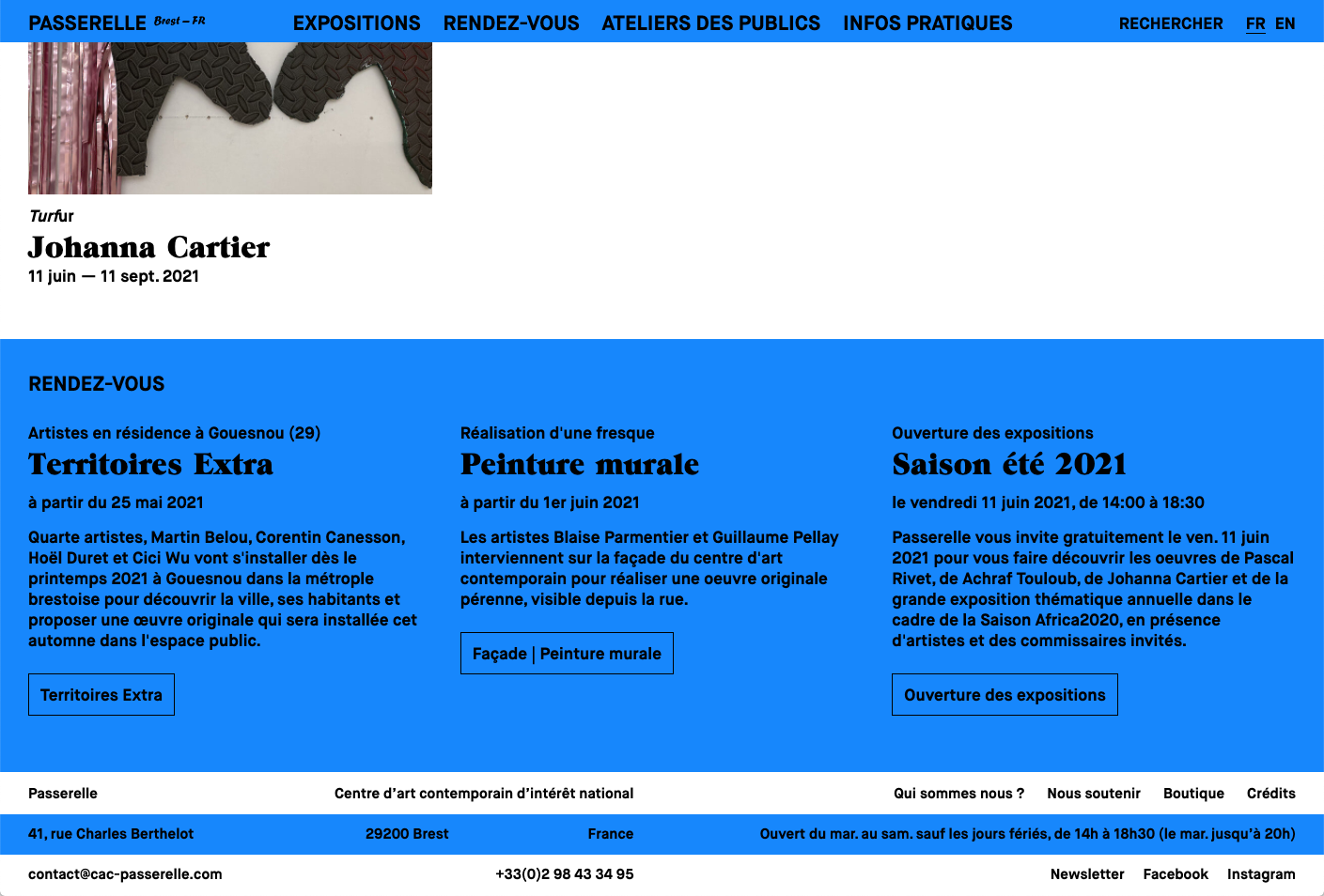 Centre d’art contemporain Passerelle, Brest — Lisa Sturacci Graphiste