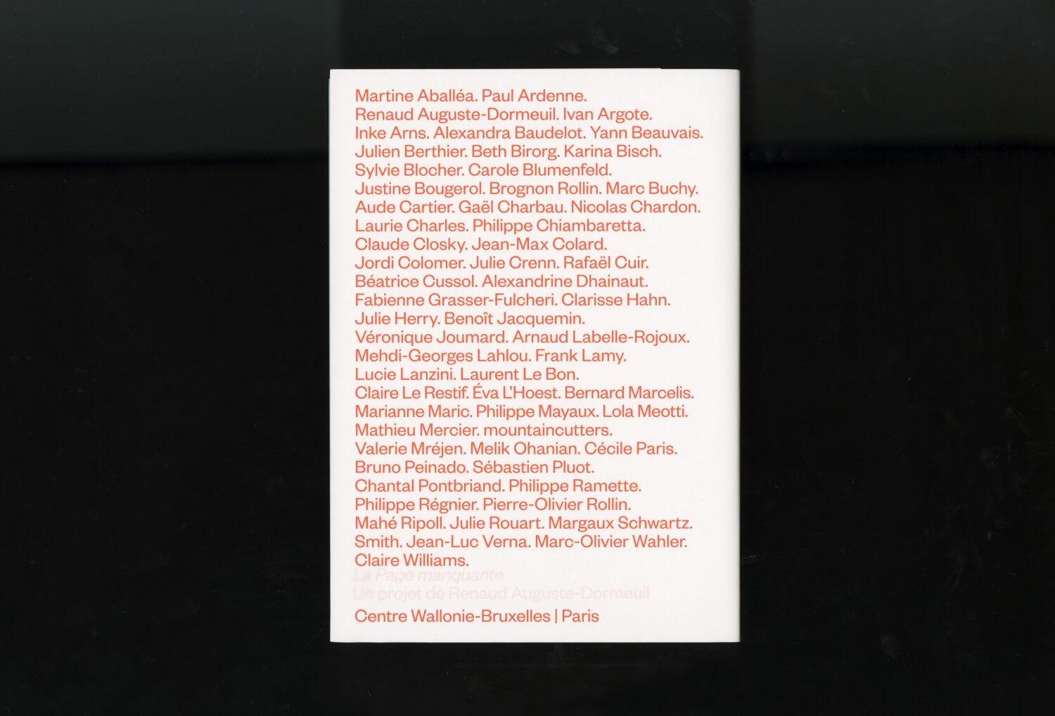 La Page manquante (Renaud Auguste-Dormeuil) — Lisa Sturacci Graphiste