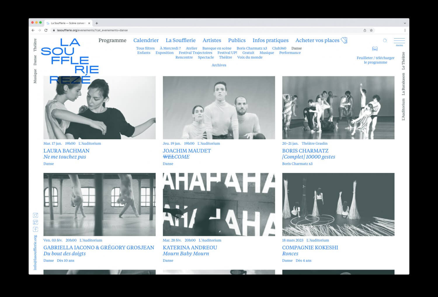 La Soufflerie, website — Lisa Sturacci Graphiste