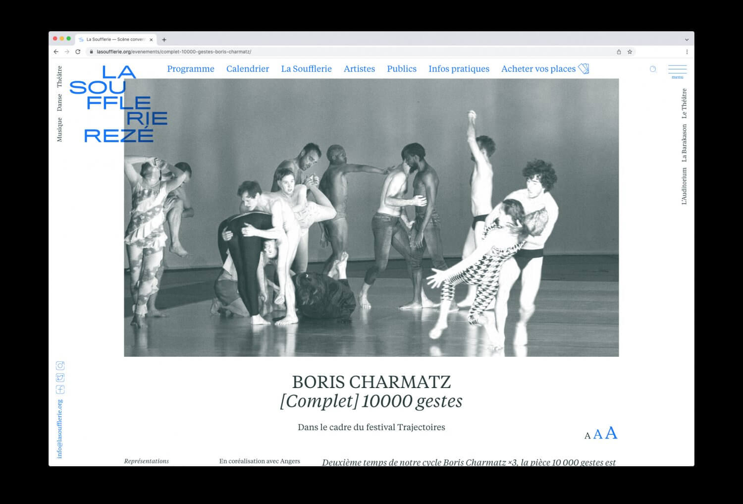 La Soufflerie, website — Lisa Sturacci Graphiste