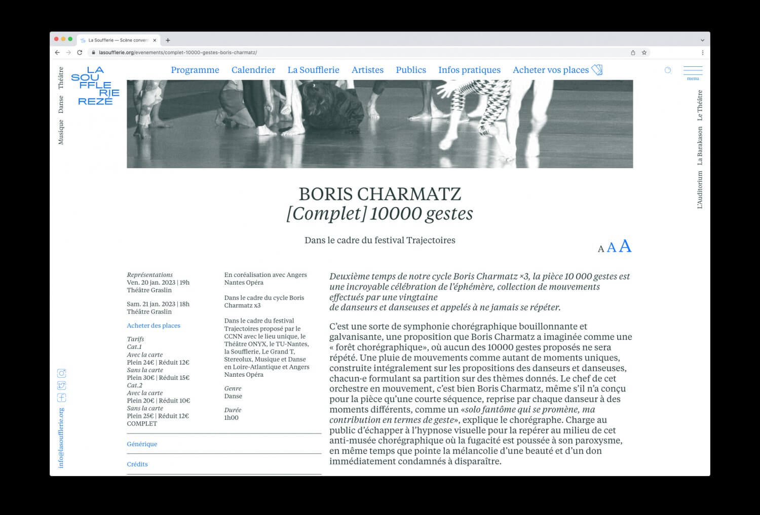 La Soufflerie, website — Lisa Sturacci Graphiste