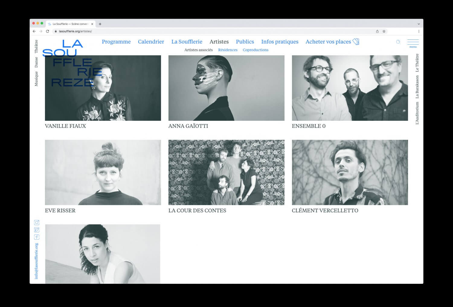 La Soufflerie, website — Lisa Sturacci Graphiste