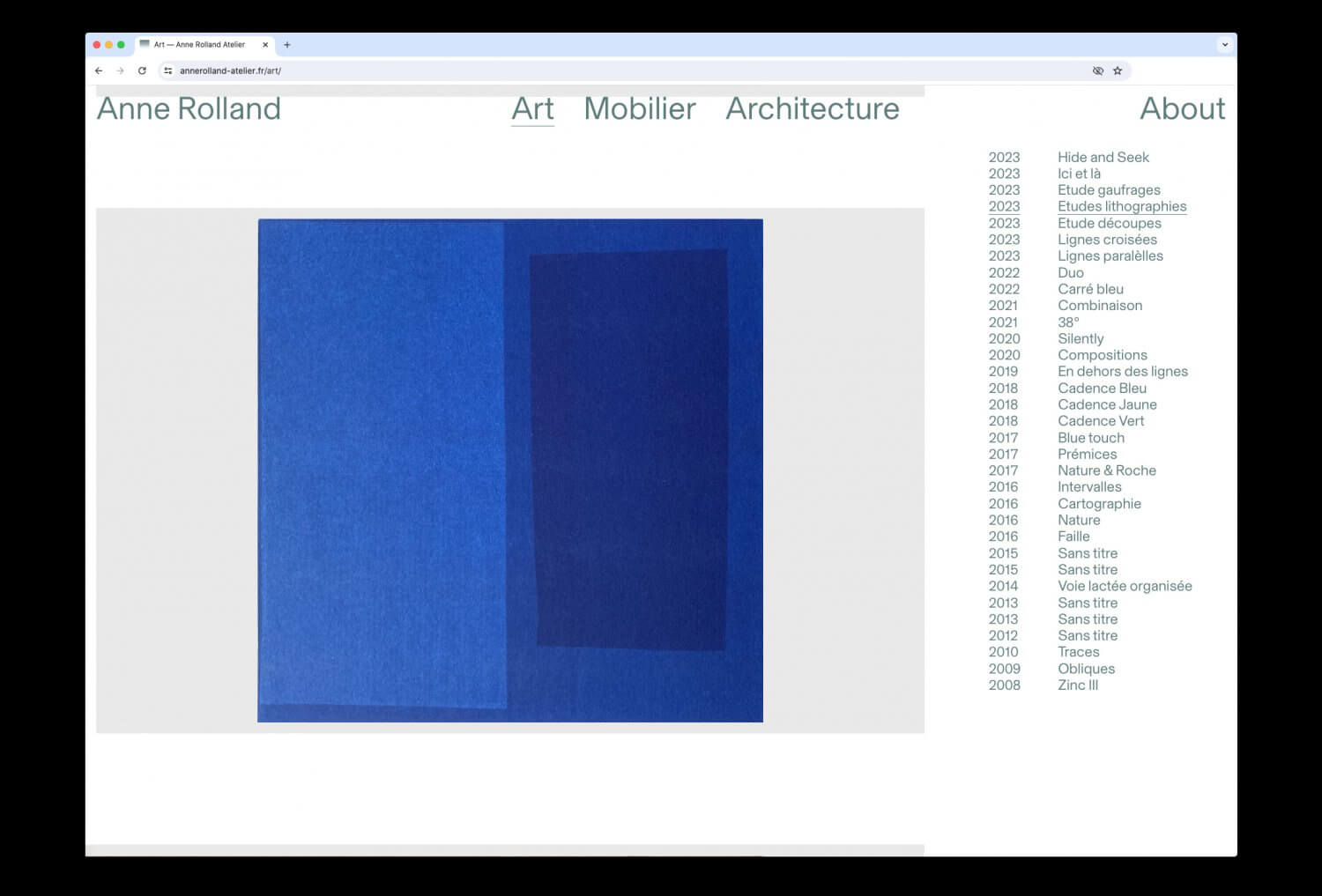 Anne Rolland, art & architecture — Lisa Sturacci Graphiste