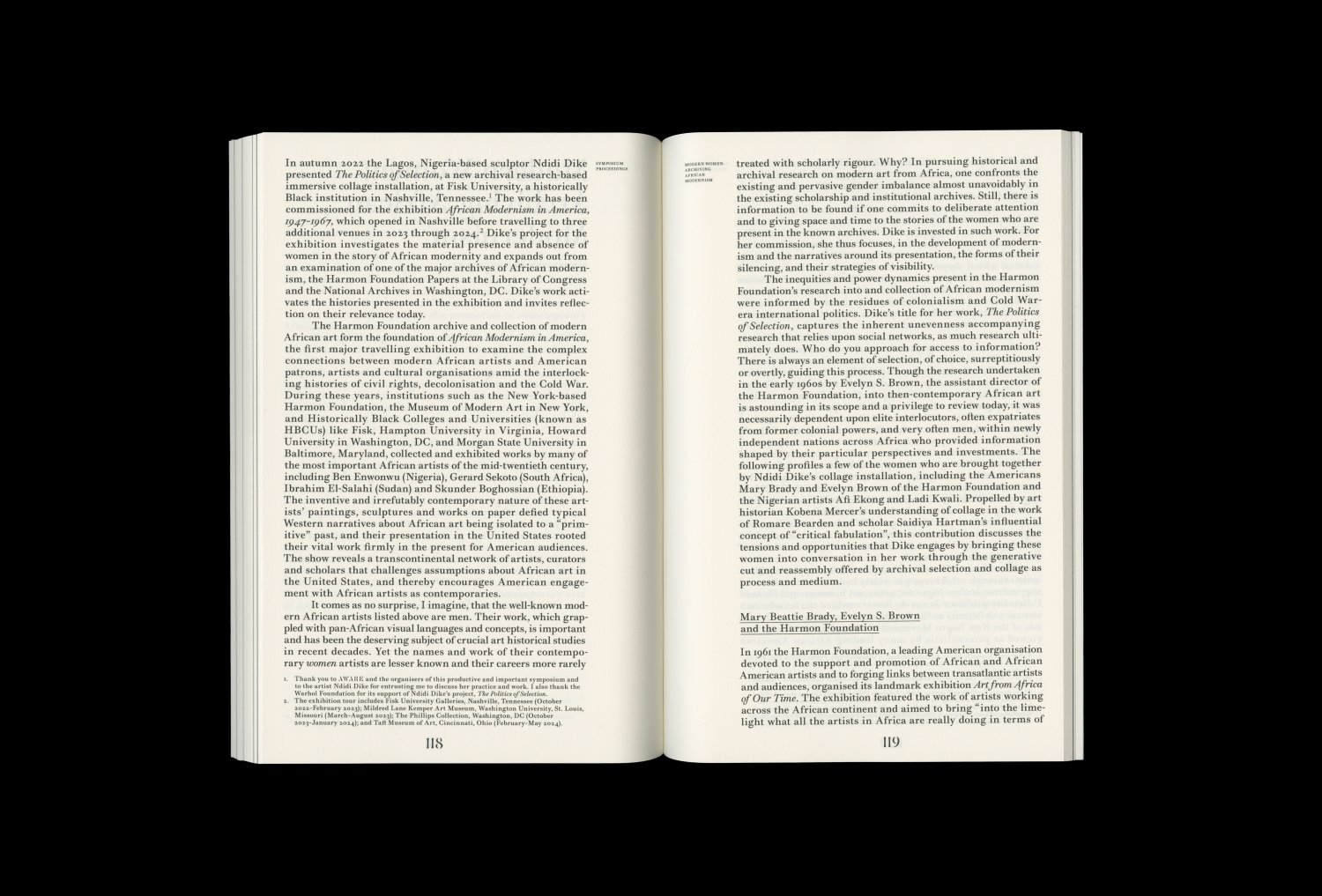 Collection of symposium proceedings, AWARE — Lisa Sturacci Graphiste