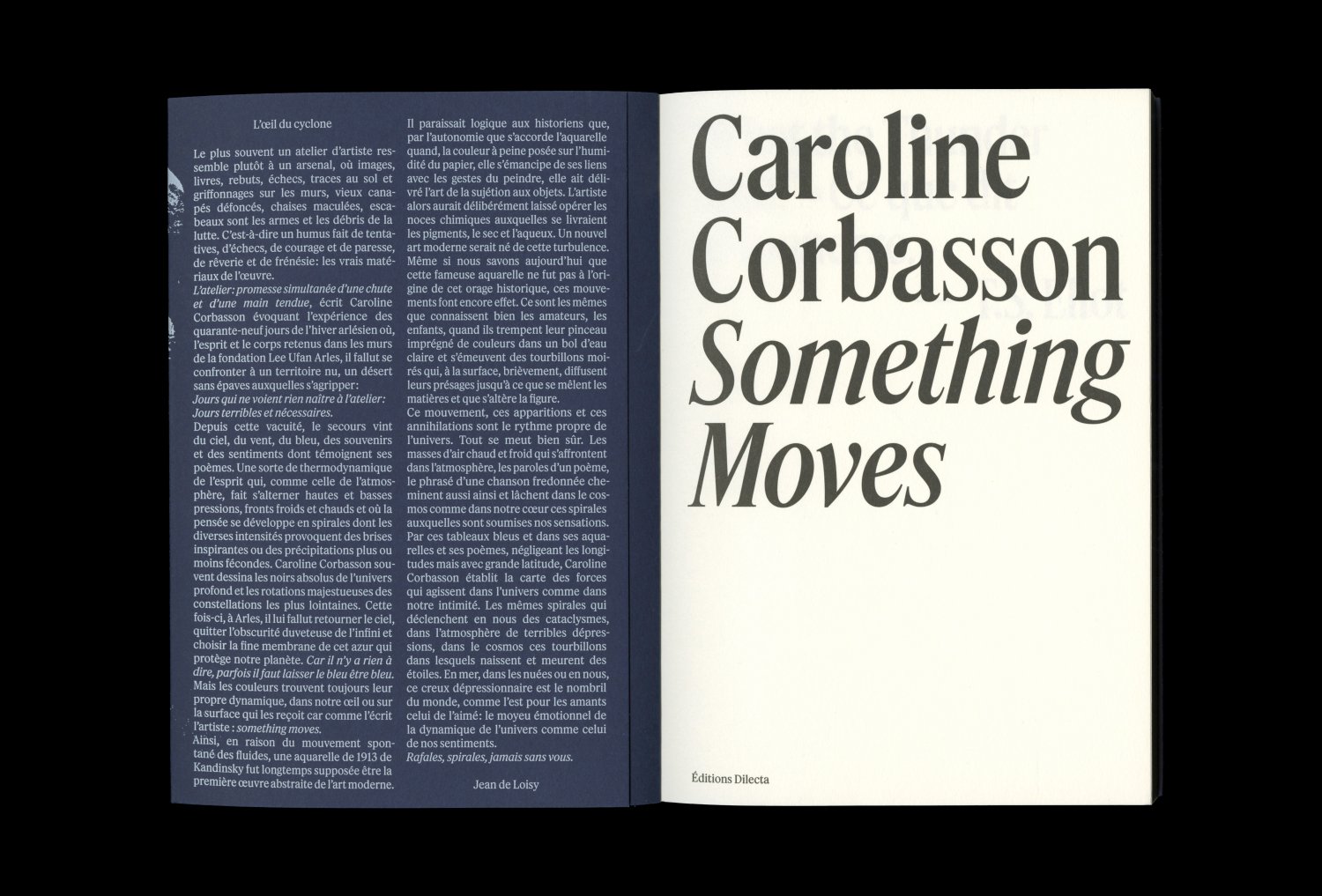 Caroline Corbasson. Something Moves — Lisa Sturacci Graphiste