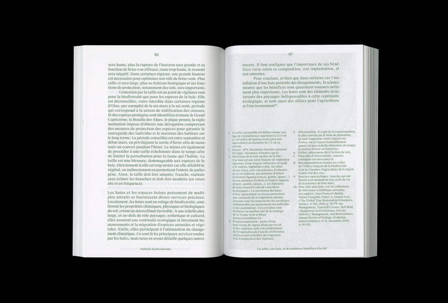 Les Haies. Réponses artistiques aux crises climatiques — Lisa Sturacci Graphiste