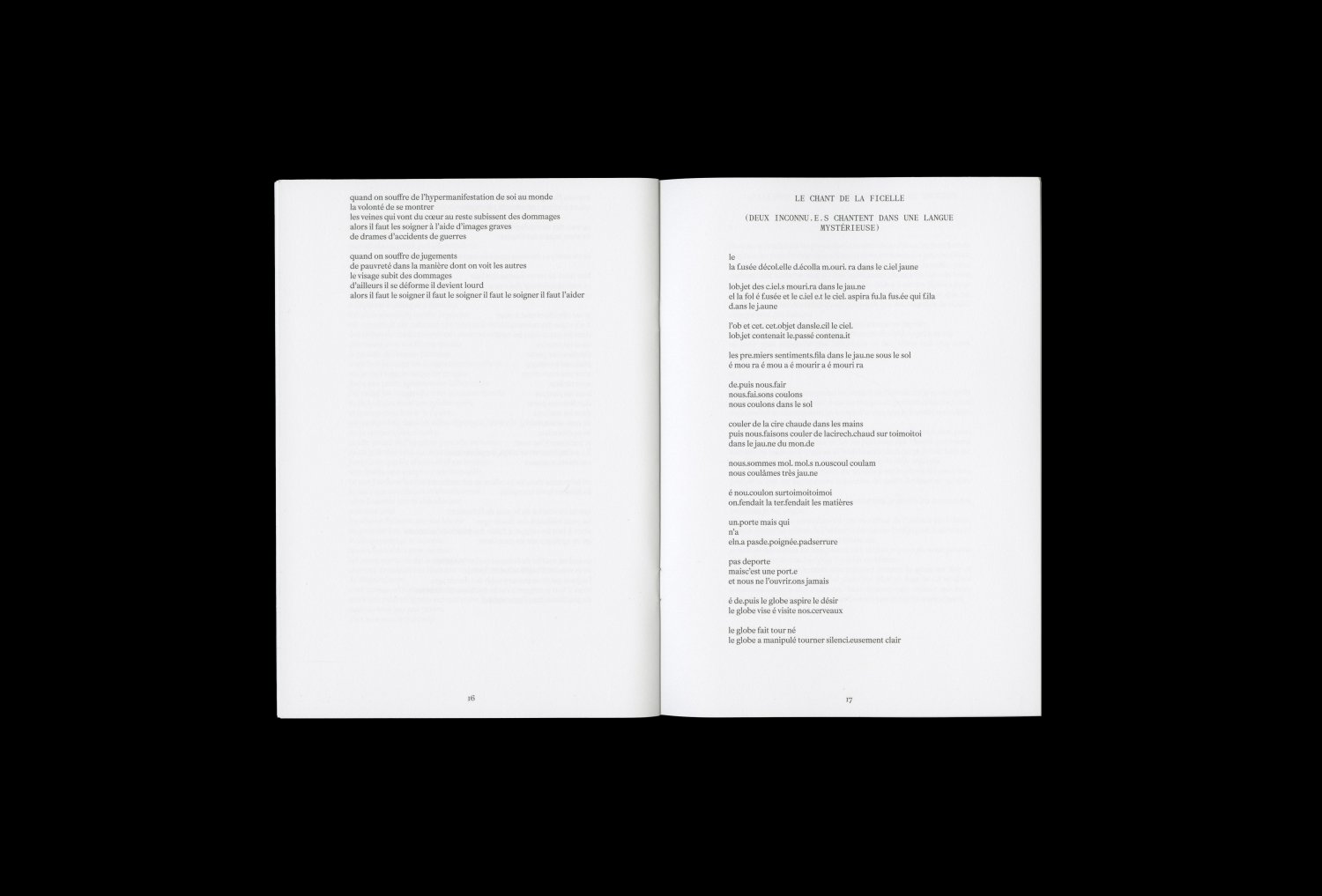 Laura Vazquez, Se succèdent et se répètent sans interruption dans toutes les sphères célestes et mentales — Lisa Sturacci Graphiste